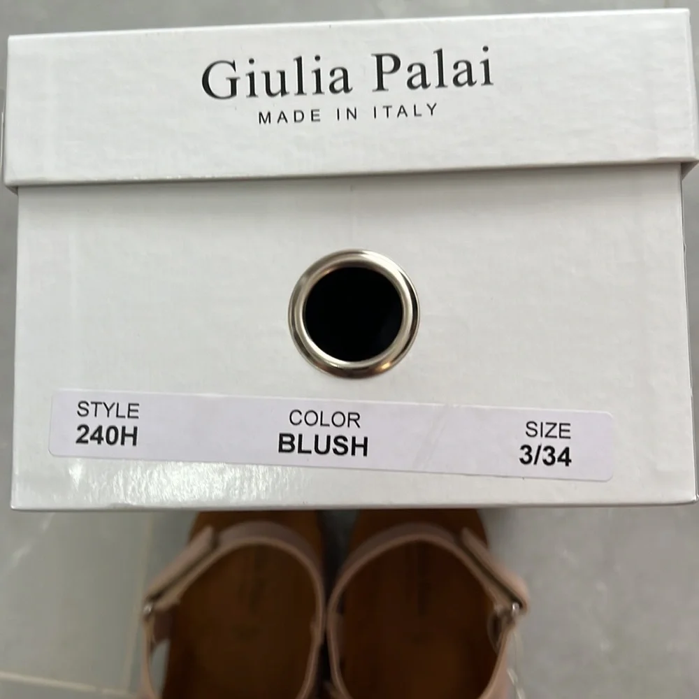 Giulia Palau Made in Italy Big Girl Sandals Velcro Flowers Gold